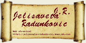 Jelisaveta Radunković vizit kartica